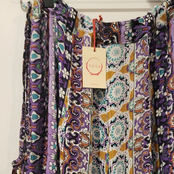 NWT: Anthropologie RAGA Wide Leg Boho Print Pants Size Small - Picture 4 of 7
